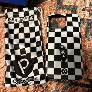 Loopy Black and White Checkered Case for iPhone 14 Pro Max